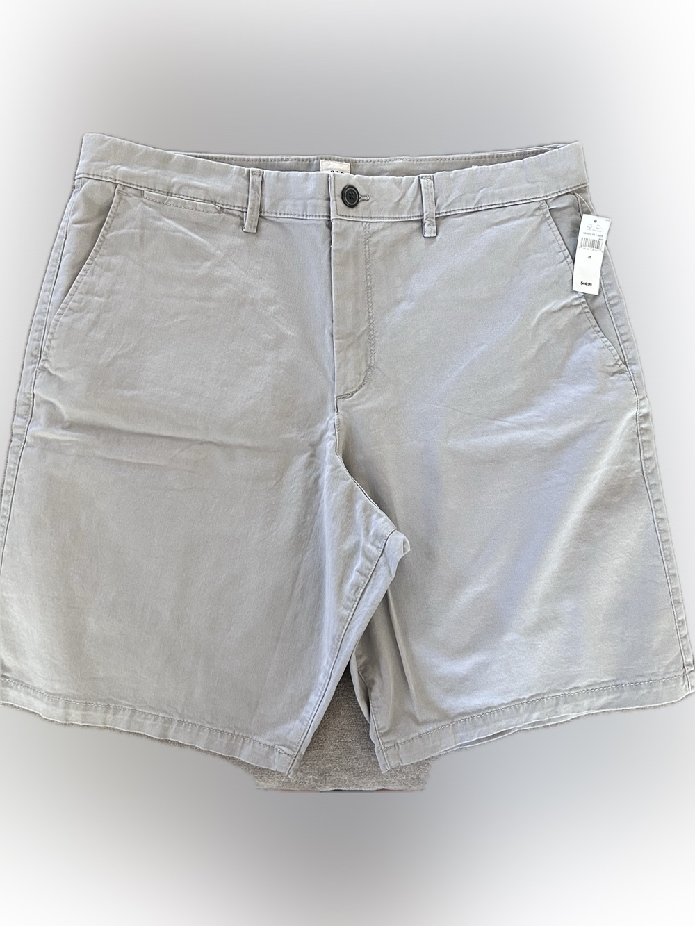 GAP Light Gray Flat-Front Men's Chino Shorts